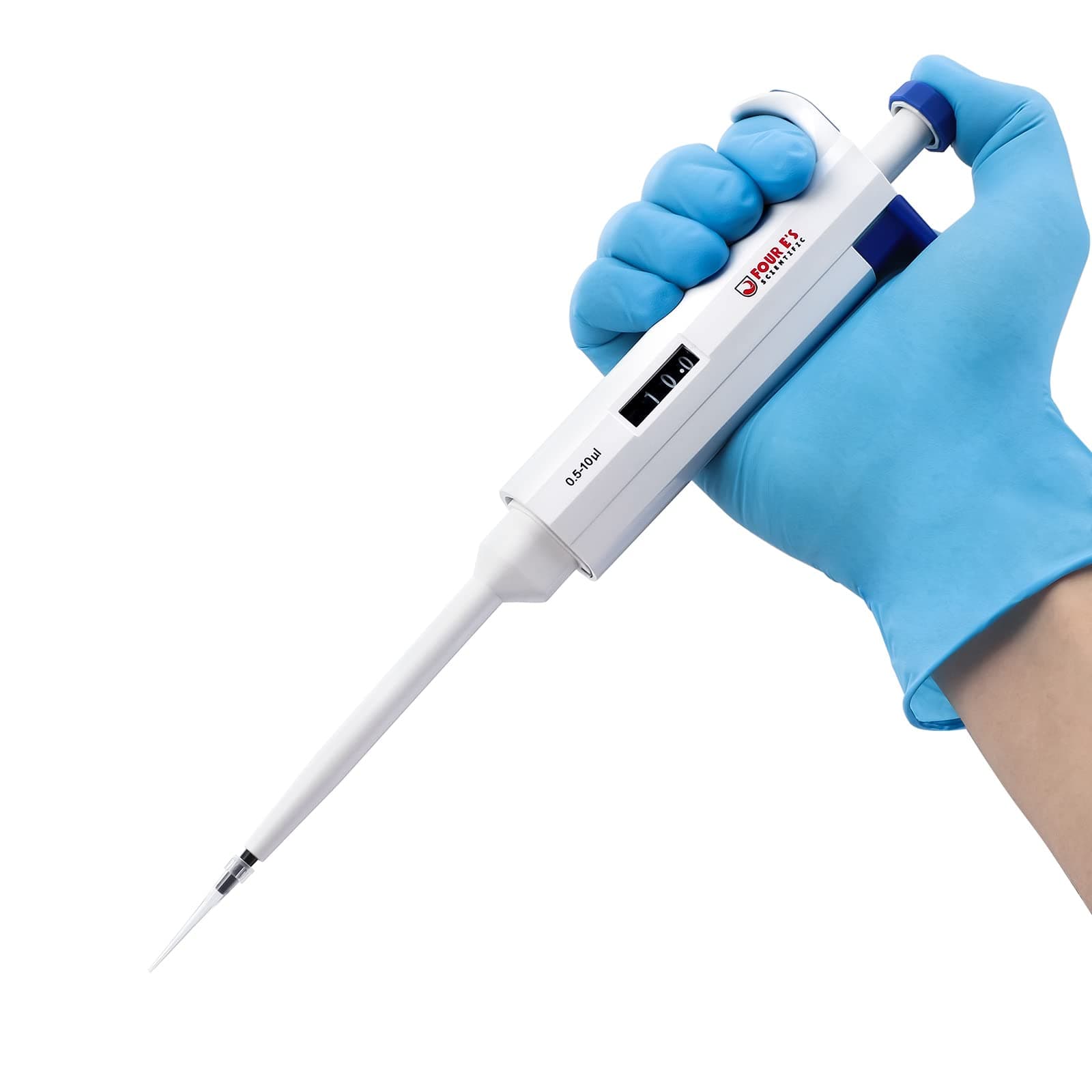 0.5-10 uL Single-Channel Pipette Adjustable Variable Volume Micropipette High Accurate Pipettor for Laboratory, School