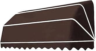 Tazyee French Curved Retractable Awning Folding Patio Awning Canopy, Balcony Canopy, Polyester Foldable Awning, Diy Courtyard Retractable Awning For Yard, Balcony, Porch 70 * 50 * 50cm dark brown