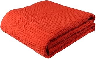 GILDEN TREE Waffle Bath Sheet Large Bath Towels Quick Dry Thin Body Towels, 40x80 Oversized Bath Towels for Adults, Classic Style (Bright Coral)