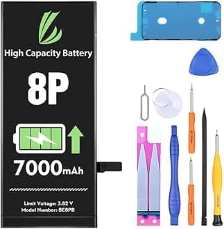 LL TRADER Battery for iPhone 8 Plus, 7000 mAh High Capacity Replacement Battery for iPhone 8 Plus, (A1864、A1897、A1898) with Full Set Repair Tool Kit 2024 New Model