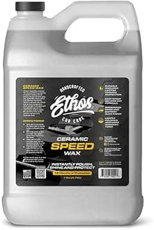 - Ethos Ceramic Speed Wax – SiO2 Ceramic Coating Spray for Cars – Hydrophobic Car Wax Spray Top Coat Polish – High Gloss Shine, Ceramic Spray Wax – 12+ Month Protection