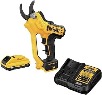 Dewalt DCPR320BDCB240C-BNDL 20V MAX Lithium-Ion 1-1/2 in. Cordless Pruner and 20V MAX 4 Ah Lithium-Ion Battery and Charger Starter Kit Bundle
