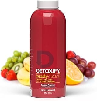 - Detoxify – Ready Clean Herbal Cleanse – Tropical – 16 oz – Professionally Formulated Herbal Detox Drink – Enhanced with Milk Thistle Seed Extract & Burdock Root Extract – Plus Sticker.