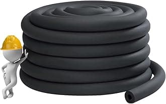 Industry Pipe Insulation, 3/4" 1" 1-1/4" 1-1/2" 2" 2-1/2" 3" 3-1/2" 4" Foam Insulation Tube, Anti-Freeze Waterproof Rubber Hose for Hot and Cold Water Pipes (Color : 0.79", Size : ID 1-1/2")