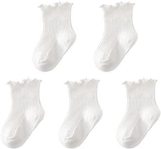 WATOCHEBaby Toddler Girls Ruffle Socks Girl's Frilly Dress Baby Summer Mesh Solid Crew Socks