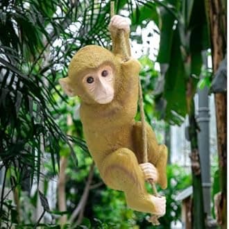 Poly-Resin Hanging Decor for Garden, Home, Gift (Climbing Monkey)