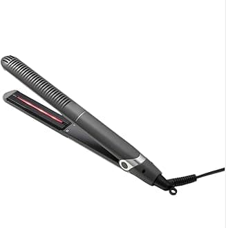 YA-MAN Spa Styler Straight+Wave Flat Iron Hair Straightener and Curler 2in1 - Advanced Japanese Technology, Dual Voltage, Titanium Tourmaline Plates with Red Light Therapy, 5 Settings (Slate Gray)
