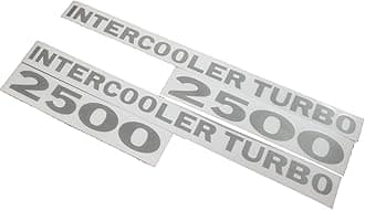 Decals Pajero Intercooler Turbo 2500 - Fits Mitsubishi - Reproduction Sticker (Dark Grey)