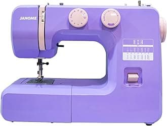 Lovely Lilac Easy-to-Use Sewing Machine with Interior Metal Frame, Bobbin Diagram, Tutorial Videos, Made with Beginners in Mind for Garments, Patchwork, Light Quilting
