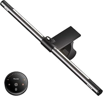 Quntis Computer Monitor Light Bar with Remote Control, Eye-Care Dual Light Monitor Desk Lamp for Home Office Gaming, Infinitely Dimmable Brightness and Colour Temperature