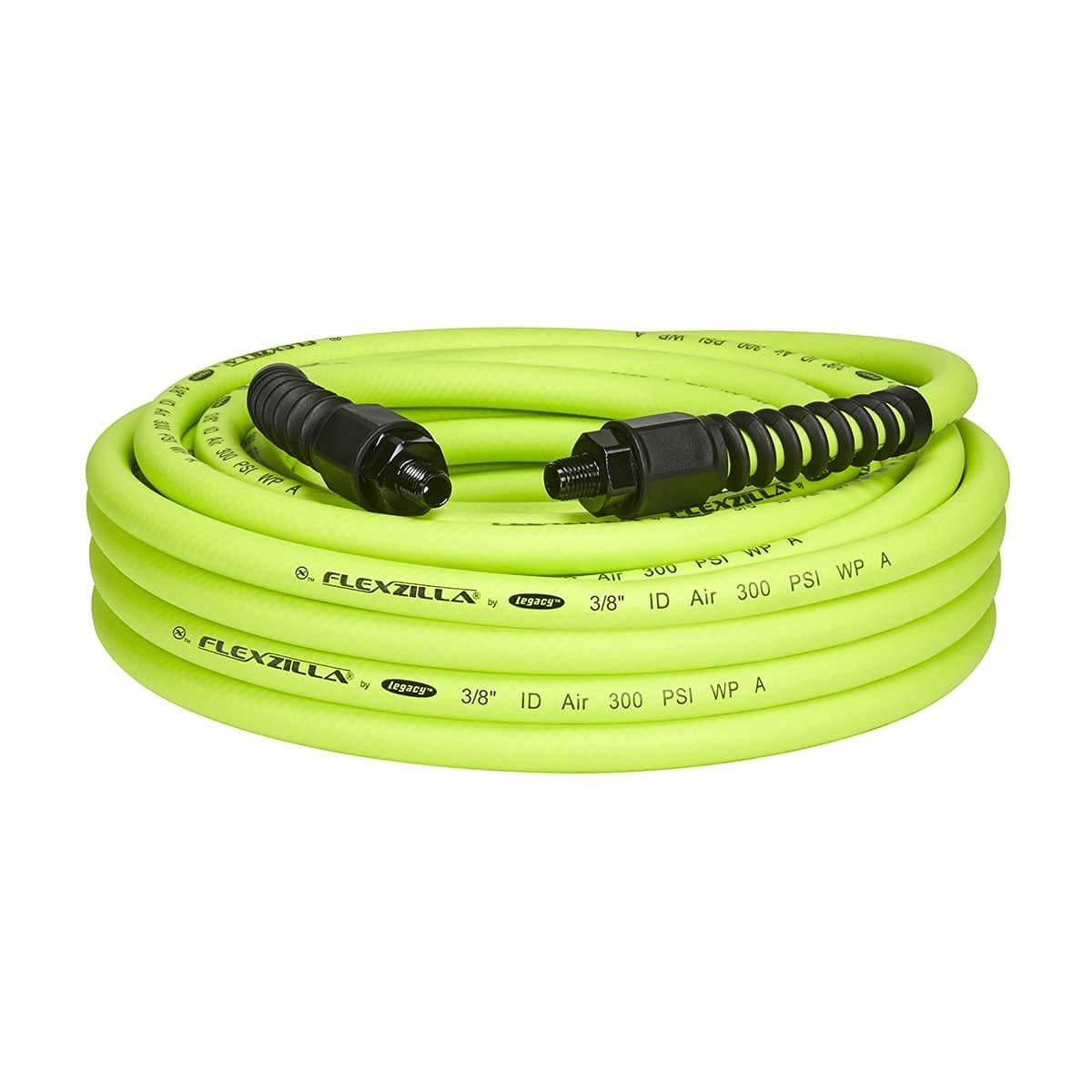 Pro Air Hose, 3/8 in. x 50 ft., Heavy Duty, Lightweight, Hybrid, ZillaGreen - HFZP3850YW2