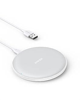 Anker 313 Wireless Charger (Pad), Qi-Certified, 10W Max Fast Charging for Samsung, Compatible with iPhone 16/16 Pro/16 Pro Max/15/14, AirPods (No AC Adapter, Not MagSafe Magnetic Charging Compatible)