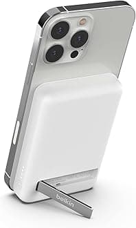 BPD004btWT Wireless Mobile Battery, VGP Gold Prize Winner, Magsafe Compatible, 5000 mAh (7.5 W), Compatible With iPhone 17, 16~12 Series, Pass-Through Charging Compatible, CCC 3C Compliant, PSE