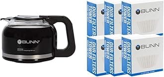 10 Cup Drip Free Carafe and BUNN 8-12 Cup Coffee Filters, 100ct