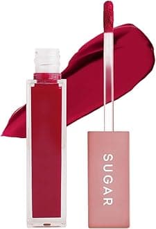 SUGAR Cosmetics Mettle Matte Liquid Lipstick For Women | Highly Pigmented | Transferproof & Long Lasting |7Ml - 10 Mimosa (Deep Pinkish Red With Blue Undertone)