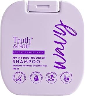Hydro Nourish Shampoo for Wavy Hair | Enriched with Aloe Vera Extract, Collagen, Rosemary Oil (180ml)