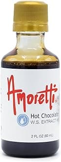 Amoretti - Hot Chocolate Extract Water Soluble 2 oz - Highly Concentrated & Perfect For Pastry, Savory, Brewing, and more, Preservative Free, Vegan, Kosher Pareve, Keto Friendly