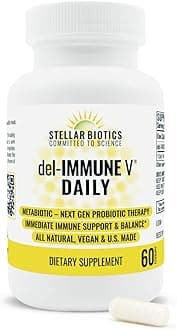 Daily by Stellar Biotics, All-Natural Immune Support & Gut Health, Immediate Care, Metabiotic: NextGen Probiotic Therapy (60 Caps)