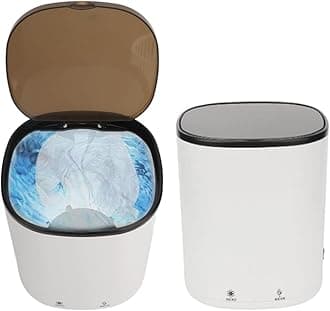 Septpent 4.5L Portable Mini Washer, Compact 24W 12V Home Blue Light Washer, Centrifugal Water Flow Dewatering,Auto Stop Single Tub Washer, for Apartment/Camping/RV/Underwear/Socks Baby Clothing