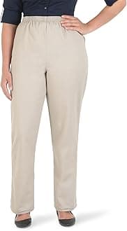 Chic Classic Collection Women's Cotton Pull-on Pant with Elastic Waist