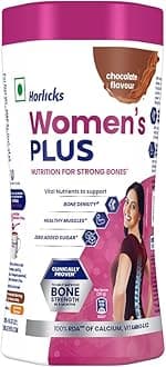 Horlicks Women's Plus Chocolate Nutrition Drink 400 g Jar, Nutrition for strong Bones with 100% daily Calcium & Vitamin D - No Added Sugar
