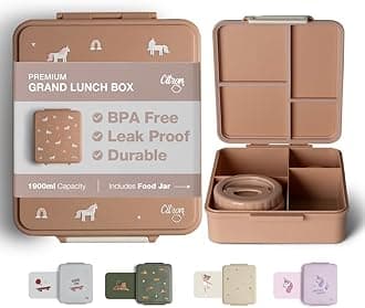 Grand Bento Lunch Box for Kids, Elegant Unicorn Blush Pink Design,Leakproof with 4 Compartments & Food Jar,Terrific for School & Nursery, Crafted to last with Perfect Size