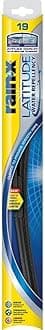 Rain-X 5079276-2 Latitude 2-In-1 Water Repellent Wiper Blades, 19 Inch Windshield Wipers (Pack Of 1), Automotive Replacement Windshield Wiper Blades With Patented Rain-X Water Repellency Formula
