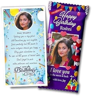 Chocolates Large Bar Personalized Gifts Customized with Name Photo Print Message (1, Mini)