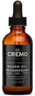 Cremo Beard Oil, Distiller's Blend (Reserve Collection), 1 fl oz - Restore Natural Moisture and Soften Your Beard To Help Relieve Beard Itch