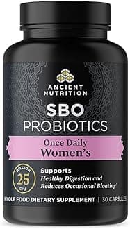 Ancient Nutrition Probiotics for Women, Once Daily Women's Probiotics 30ct, Digestive Support and Reduces Occasional Bloating, Made with Chaste Tree Berry and Amla Berry, 25 Billion CFUs*