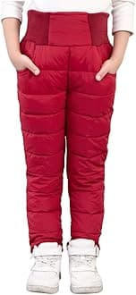 UGREVZ Girls Boys Snow Pants 2-9 Years old Thick Winter Warm Pants Girl Activewear Clothes