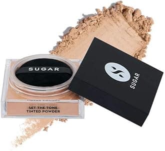 SUGAR Cosmetics Set the Tone Tinted Powder - 30 Chococcino (Medium), 15 g