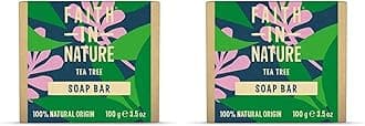 Faith In Nature Natural Tea Tree Hand Soap Bar, Cleansing, Vegan and Cruelty Free, No SLS or Parabens, 100 g (Pack of 2)