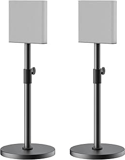 Heavy-Duty Floor Speaker Stands Pair For Sony Bravia Theatre Quad Ht-A9M2 - Height Adjustable Surround Sound Stand With Cable Management (Stand Only)