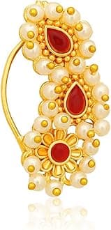 Maharashtrian jewellery traditional nath nose ring Without Piercing Marathi Nose Pin For Women And Girls NSP151FS