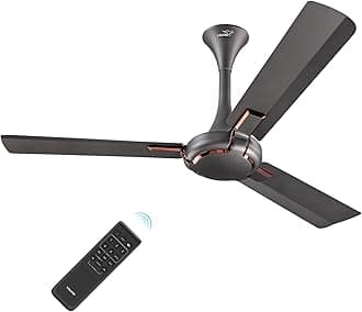 V-Guard Exado Pro ES BLDC Ceiling Fan | Remote Control | Anti Dust Coating | 5-Star Energy Savings | 400 RPM | 100% Copper Motor |1.2 Meter (Choco Brown Matte)