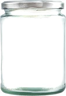 500ml Glass Food Jar with airtight Lid - A Deluxe Jam Jar for Marmalade, Honey and Home Preserves (Silver Lid, Pack of 36)