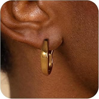 14K Gold/Silver Hoop/Dangle Earrings Dainty Hypoallergenic Jewelry, Trendy Lightweight Accessories for Women Valentines Mother's Day Birthday Thanksgiving Day Gifts