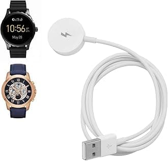 Charger 1 2 3, 3.3ft 100cm USB Smartwatch Charging Cable, Magnetic Smart Watch Charger for Q 1 2 Wander Marshal (White)