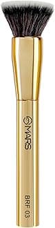 Artist's Arsenal Professional Foundation Flat make up Brush | Feather Soft Touch | Precise Synthetic Bristle | Luxe Packaging flat straight makeup brush (Golden)