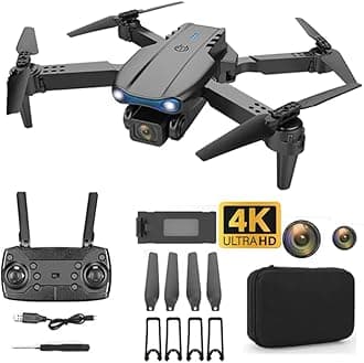 DIGI CORE E99 Pro Drone With Dual Camera 4K UHD For Adults FPV Foldable Remote Control Drone 3D Flips Altitude Hold Gesture One Key Takeoff-Landing APP Control With Carrying Case Mini Drone 50X Zoom