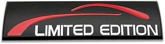 Chrome Metal Limited Edition Logo Car Emblem Premium 3D Badge Auto Rear Trunk Sticker Side Fender Decal (Black)