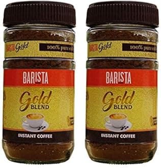 BARISTA Coffee, Instant Coffee, Coffee Powder, Rich & Smooth Coffee Powder, 2 X 100G Glass Jar, 200 Gram