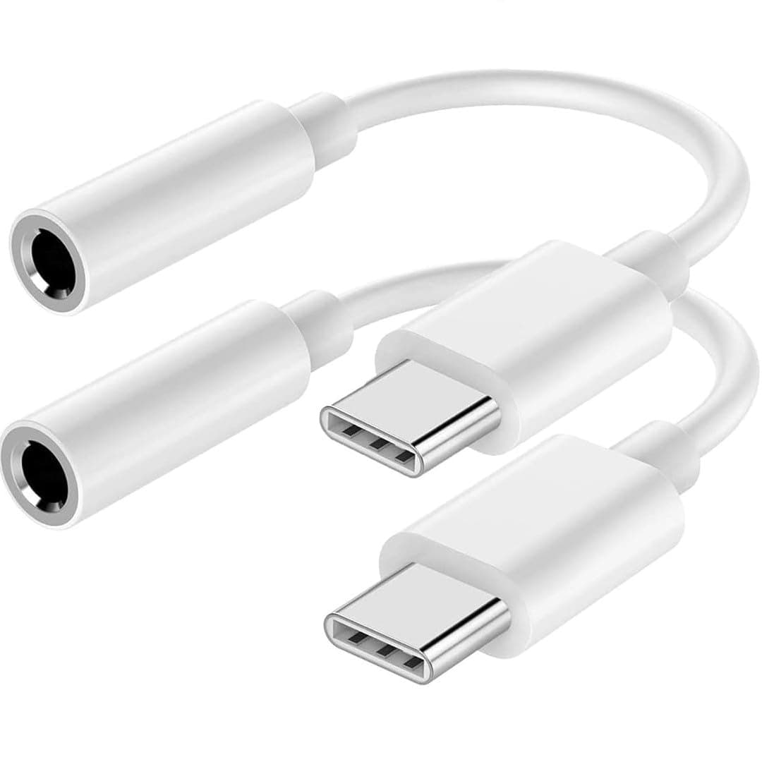 USB Type C to 3.5mm Headphone Jack Adapter,USB C to Aux Audio Dongle Cable Compatible with Galaxy S23 S23+ S22 S21 S20 Ultra Note 20 10 S10 S9 Plus,Pixel 4 3 2 XLfor iPad MacBook