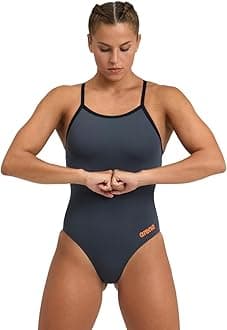 ARENA Women's Team Solid Light Drop Back One Piece Athletic, Quick Drying, Chlorine Resistant Swimsuit for Ladies