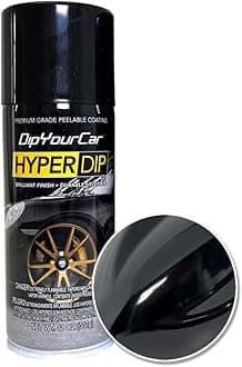 com HyperDip Paint - Can of Sprayable Automotive Dip Coat - Removable Peelable Paint Protection for Cars - Piano Black Gloss Coat Spray