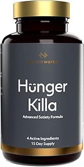 Hunger Killa, Science-Backed & Natural Appetite Suppressant, Supports Weight Loss, Feel Fuller for Longer, with Glucommanan, Inositol, Ginger Extract & Chromium, Vegan, 90 Capsules | Protein Works