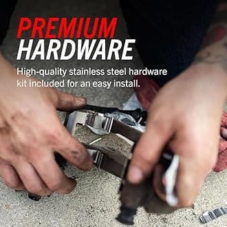 Power Stop Front Brake Kit For Cadillac SRX 2010-16 | Saab 9-4X 2011 - Ceramic Brake Pads With Installation Hardware, 17-1422