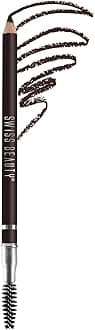 Swiss Beauty Eyebrow Definer Pencil With Spoolie | Smudge Proof, Waterproof And Pigmented Eyebrow Pencil |Shade - Deep Brown, 1.5Gm |