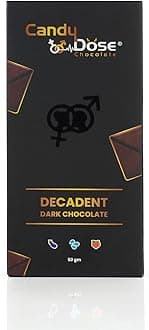 Candy Dose Chocolate Sensual Dark Chocolate for Men & Women – Mood-Boosting Chocolate (50 Gram) (Pack Of 1) Luxurious Flavour Chocolate Ideal For Men & Women, Vegetarian And Gluten-Free Delights